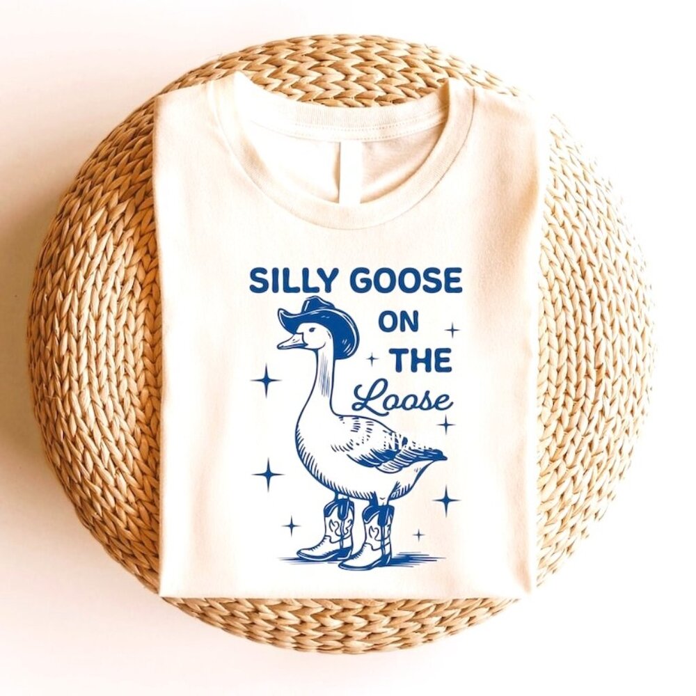 Silly goose on the loose Shirt, Cowboy goose T-shirt
